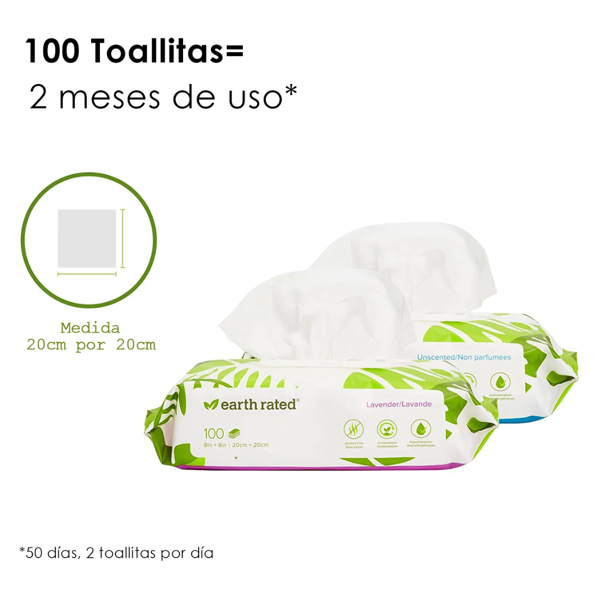 Toallitas Húmedas para Perros con Aroma Lavanda – 100 pzs