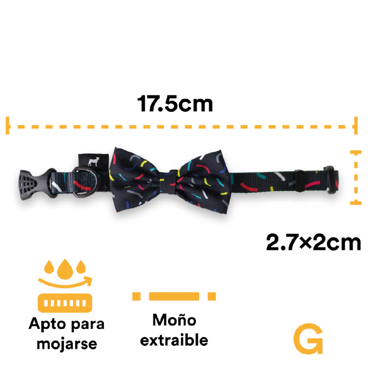 Collar con Moño Negro para Perro Elegante – Jack Pet Style