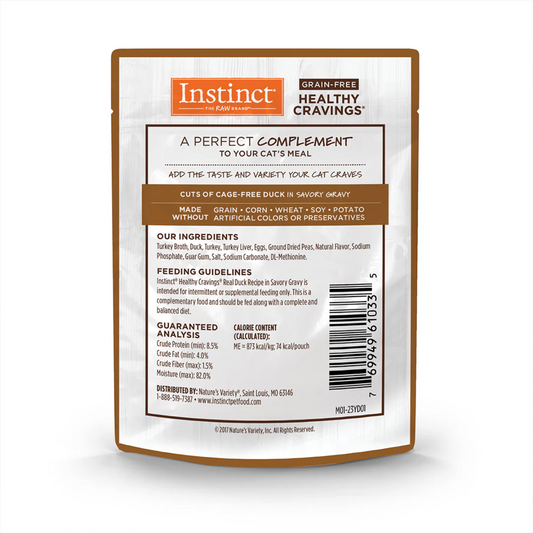 Instinct Healthy Cravings – Sobre de Comida Húmeda para Gato Pato 85 g