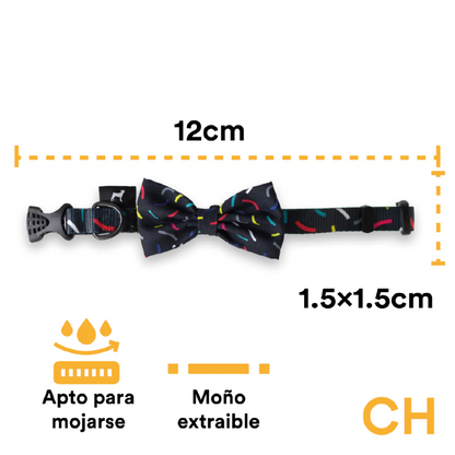 Collar con Moño Negro para Perro Elegante – Jack Pet Style
