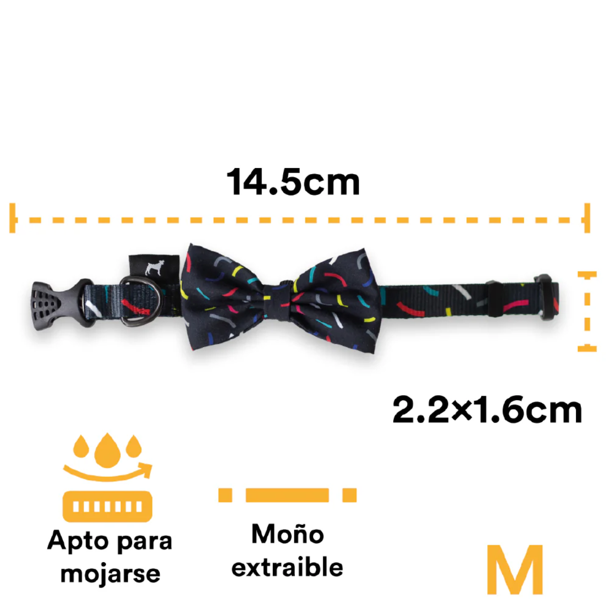 Collar con Moño Negro para Perro Elegante – Jack Pet Style